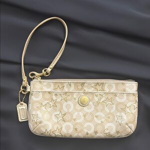 Coach Gold Star Wristlet Bag